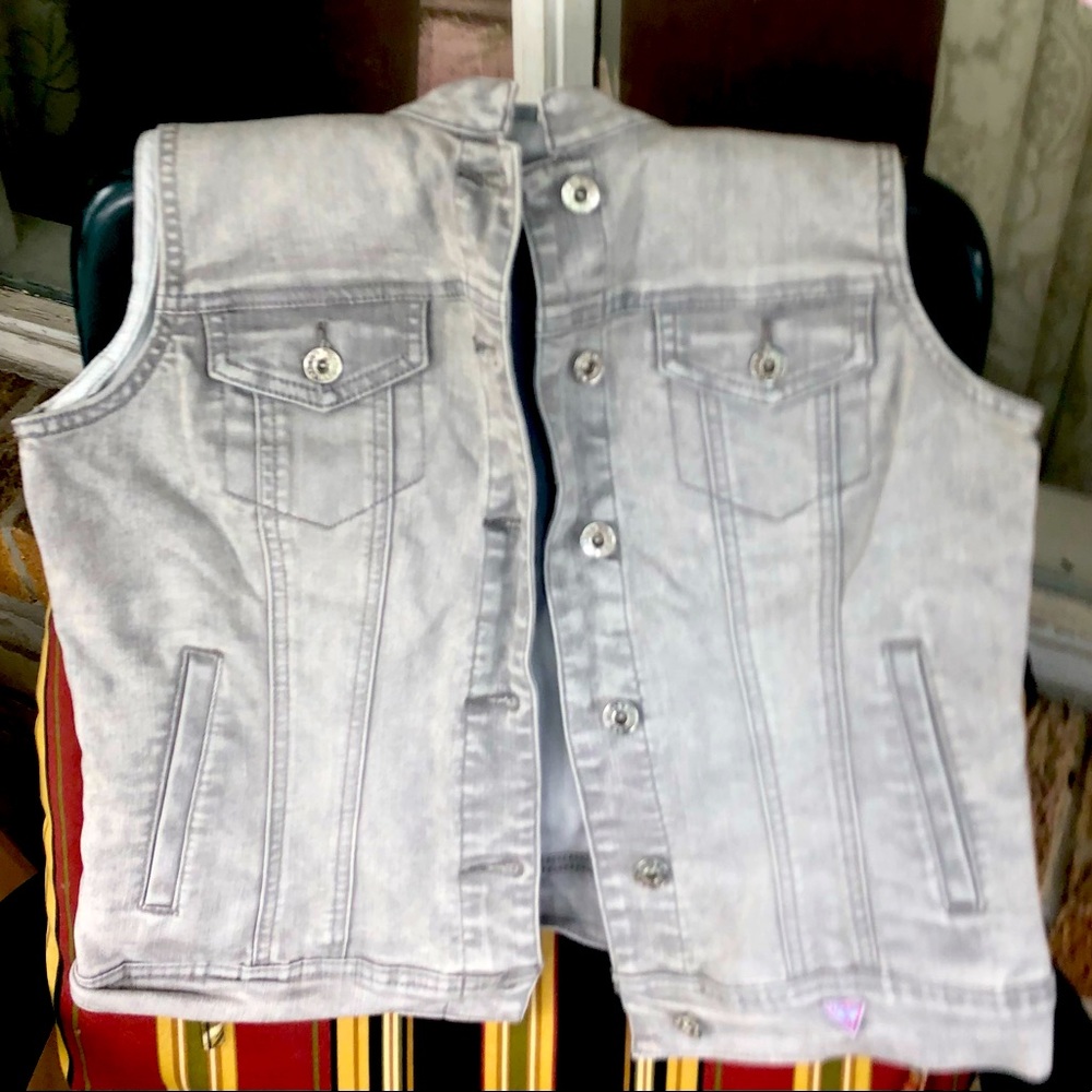 Grey Denim Guess Vest for those Vest Lovers